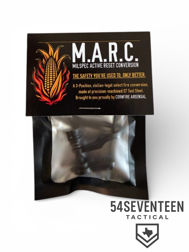 M.A.R.C. mil-spec active reset FRT packaging by Cornfire Arsenal